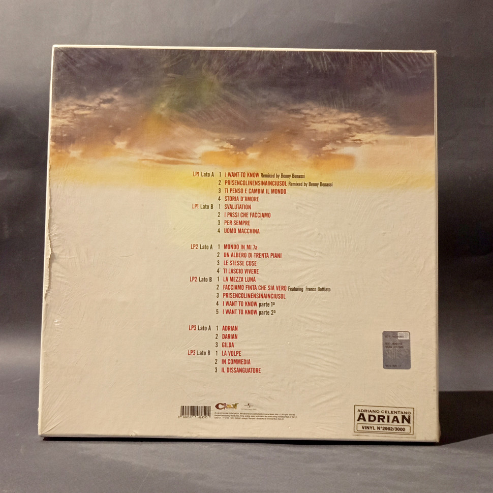 УЦЕНКА! Виниловая пластинка  Adriano Celentano - Adrian (Limited Edit) (Numbered) (Box set) (3LP)