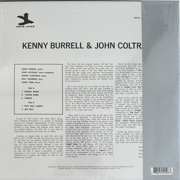 Kenny Burrell & John Coltrane – Kenny Burrell & John Coltrane (LP) (Mono)