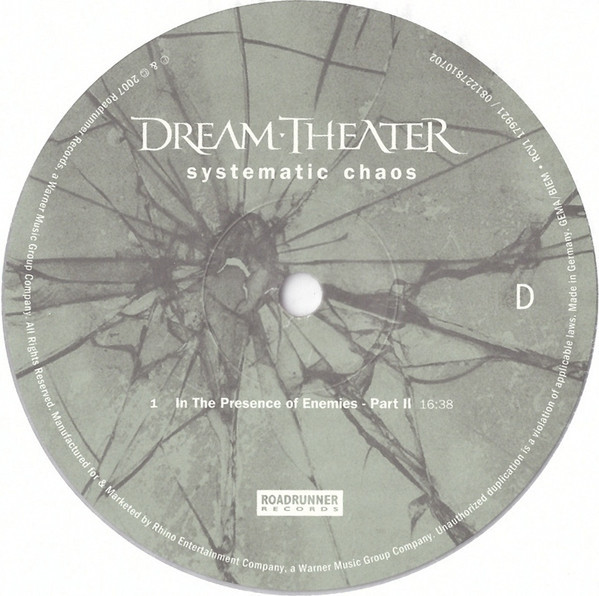 Виниловая пластинка Dream Theater – Systematic Chaos (Limited Edit) (Clear) (2LP)