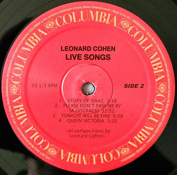Leonard Cohen - Live Songs (LP)