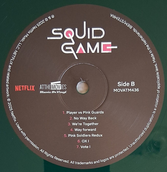 Игра Кальмар Jung Jaeil - Squid Game  (Deluxe Edit) (Numbered) (soundtrack) (Coloured) (2LP)