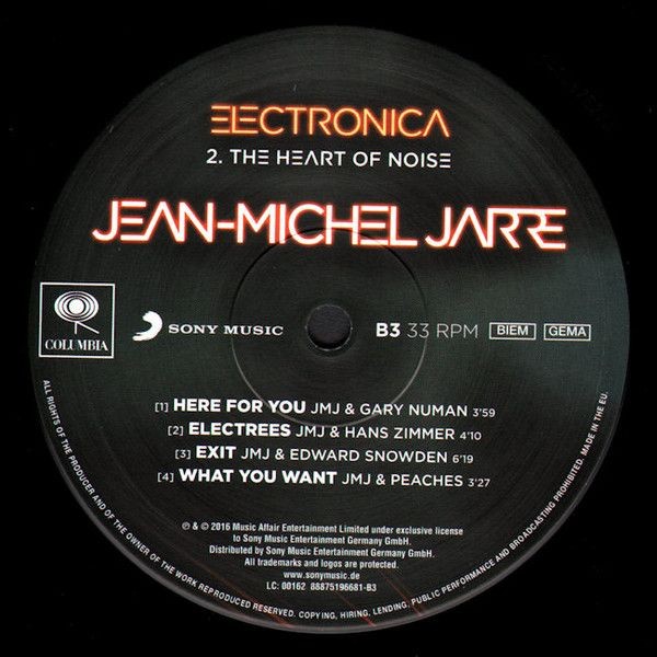Jean-Michel Jarre. Electronica 2 - The Heart Of Noise (2 LP)