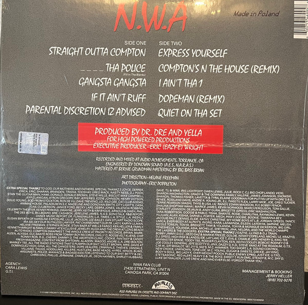 N.W.A. - Straight Outta Compton (LP)