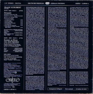 Franz Schubert. Fernando D.220 (LP)