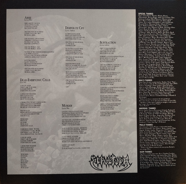 Виниловая пластинка Sepultura – Arise (2LP)