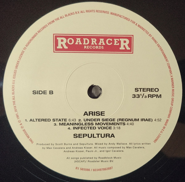 Виниловая пластинка Sepultura – Arise (2LP)