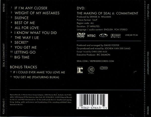 Seal - 6: Commitment (2CD+dvd)