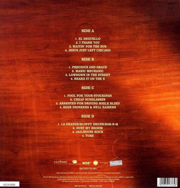 ZZ Top - Live In Germany (2LP)