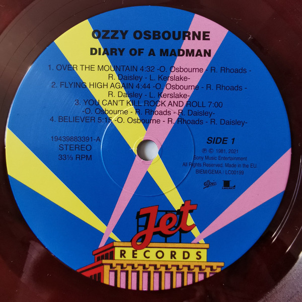 Виниловая пластинка Ozzy Osbourne – Diary Of A Madman (Limited Edit) (Colored) (LP)