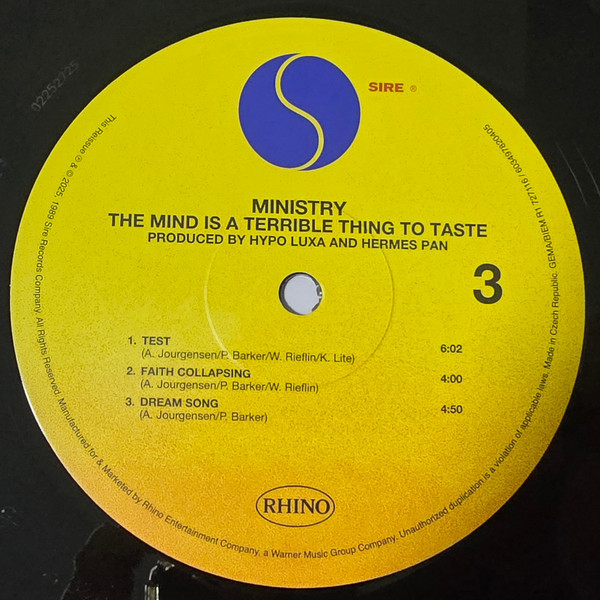 Виниловая пластинка Ministry – The Mind Is A Terrible Thing To Taste (Expanded Edit) (2LP)
