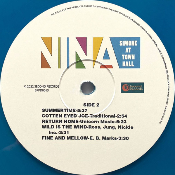 Виниловая пластинка Nina Simone - Nina Simone At Town Hall (Color) (LP)