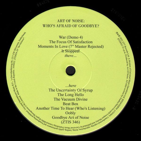 The Art Of Noise - Who's Afraid Of The Art Of Noise? And Who's Afraid Of Goodbye? (Limited Edit) (2Lp)