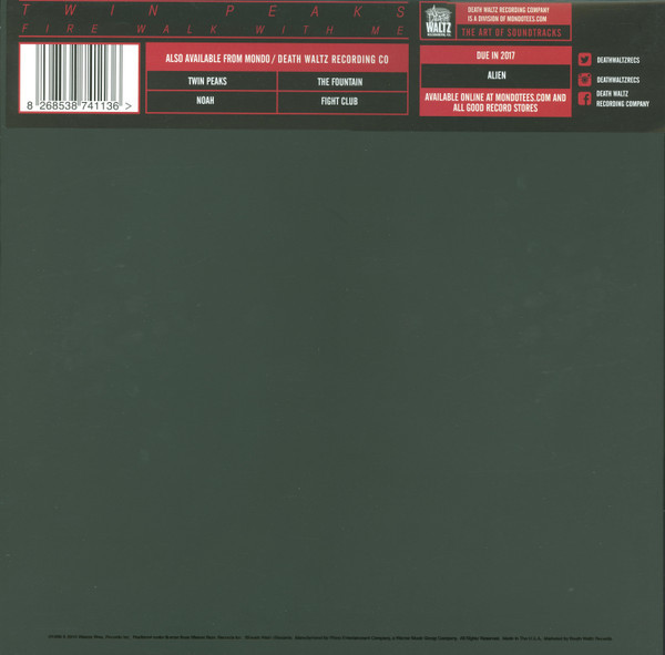 Angelo Badalamenti – Twin Peaks: Fire Walk With Me (coloured) (Soundtrack) (2LP)