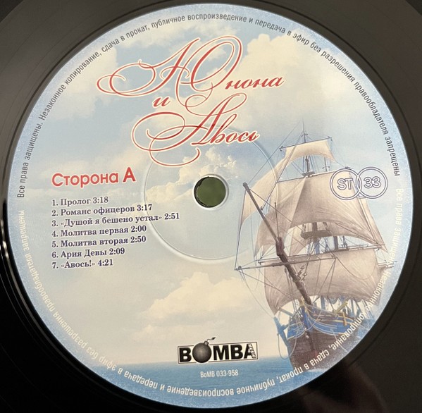Рыбников Алексей - Юнона И Авось. (Избранное) (LP)