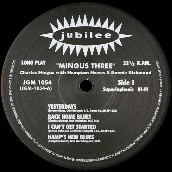 Charles Mingus, Hampton Hawes, Danny Richmond / Mingus Three (Deluxe Edit 100 Years) (Mono) (2Lp)