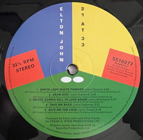 Elton John - 21 At 33 (LP)