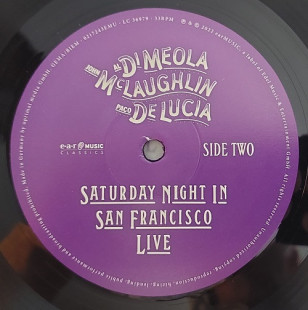 Al Di Meola, John McLaughlin, Paco De Lucia - Saturday Night In San Francisco (LP)