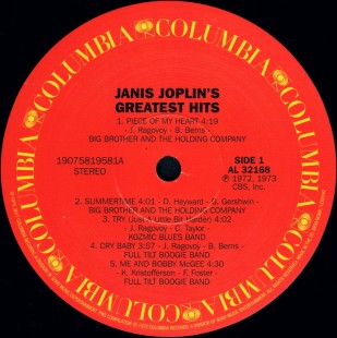 Janis Joplin - Janis Joplin's Greatest Hits  (LP)