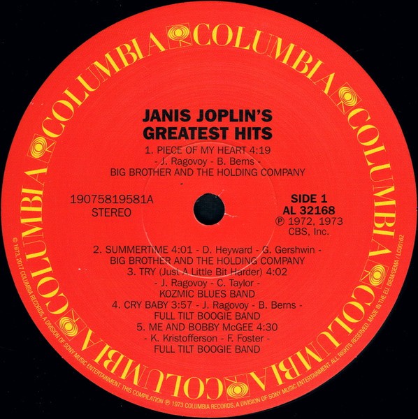 Janis Joplin - Janis Joplin's Greatest Hits (LP)