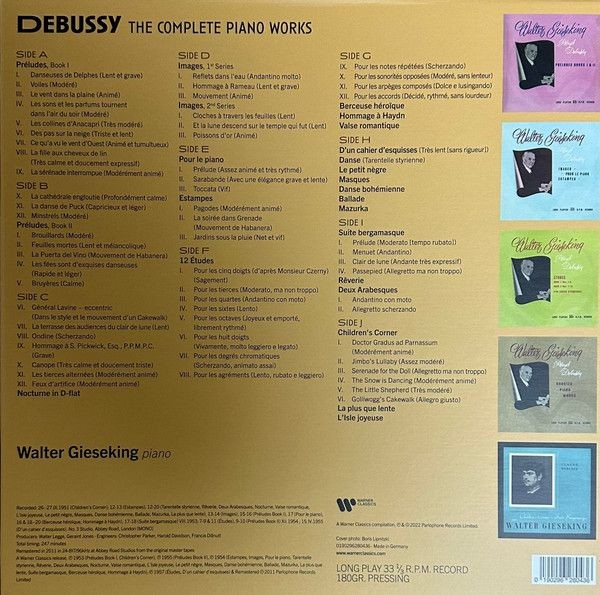 Debussy - The Complete Piano Works (Mono) (Box set) (5LP)