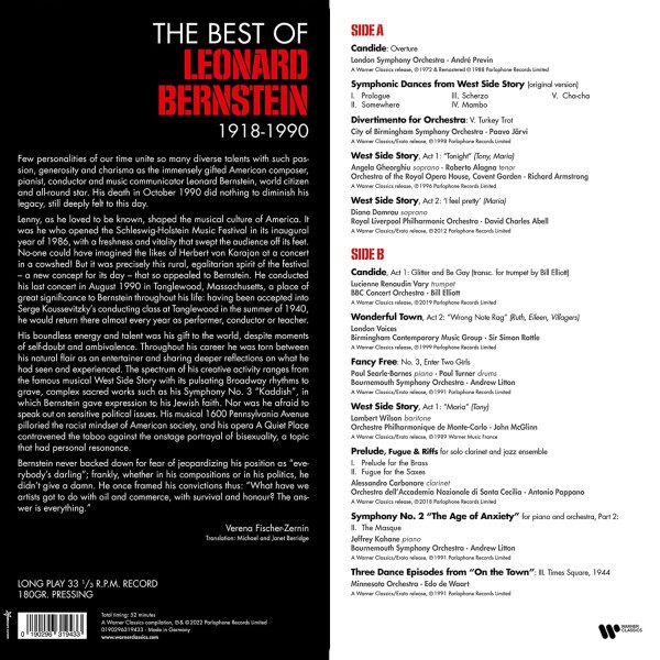 Leonard Bernstein - Lenny The Best of Bernstein (LP)