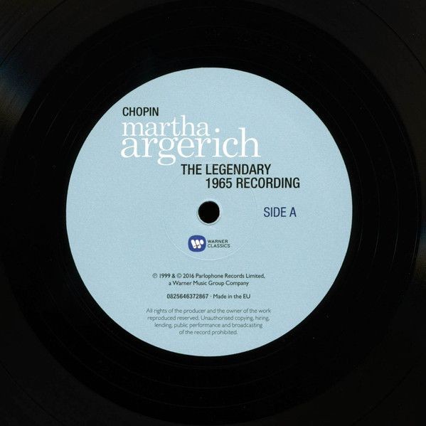 Martha Argerich. Chopin - The Legendary 1965 Recording (LP)