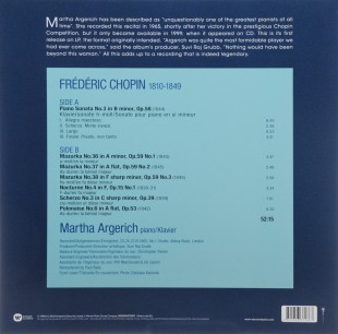 Martha Argerich. Chopin - The Legendary 1965 Recording (LP)