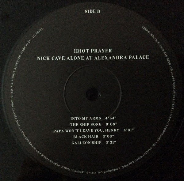 Nick Cave - Idiot Prayer (Nick Cave Alone At Alexandra Palace) (2LP)