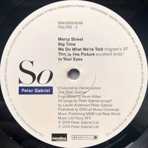 Peter Gabriel – So (LP)