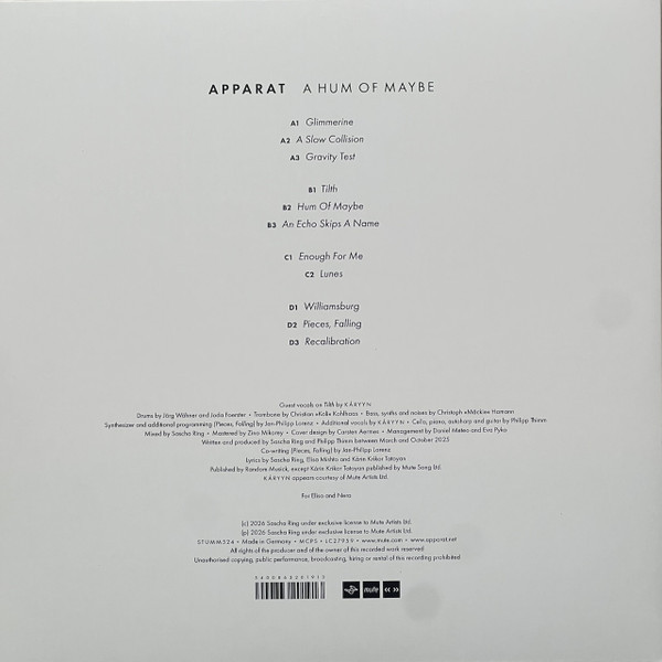 Виниловая пластинка Apparat – A Hum Of Maybe (2LP)