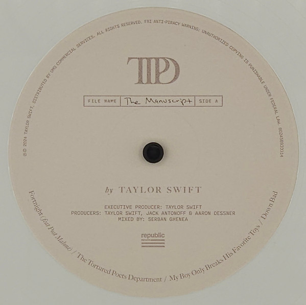 Taylor Swift - The Tortured Poets Department (color) (2LP)