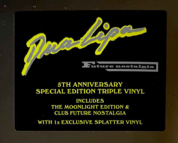 Dua Lipa - Future Nostalgia (5th Anniversary) (1x Yellow Splatter / 2x Black) (3LP)