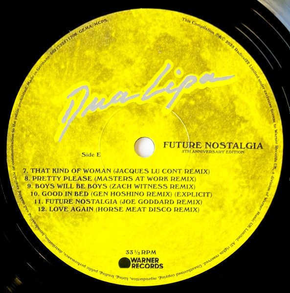 Dua Lipa - Future Nostalgia (5th Anniversary) (1x Yellow Splatter / 2x Black) (3LP)