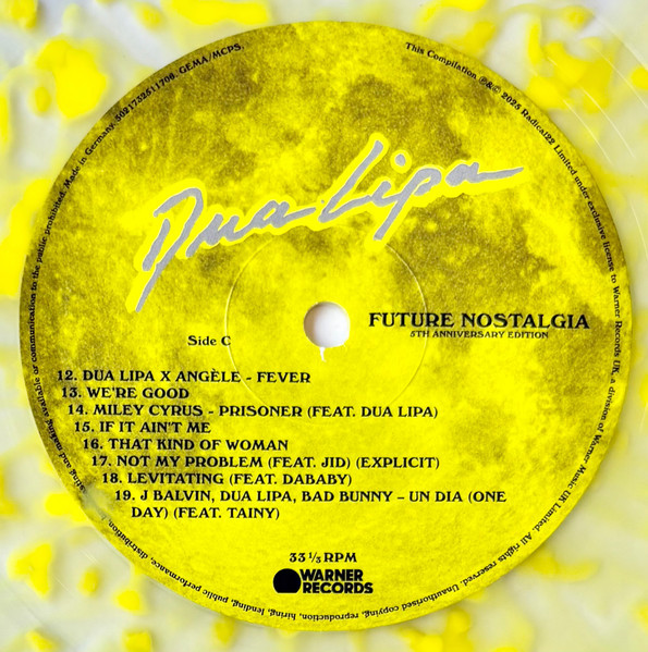 Dua Lipa - Future Nostalgia (5th Anniversary) (1x Yellow Splatter / 2x Black) (3LP)