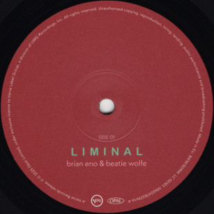 Brian Eno and Beatie Wolfe - Liminal [LP]