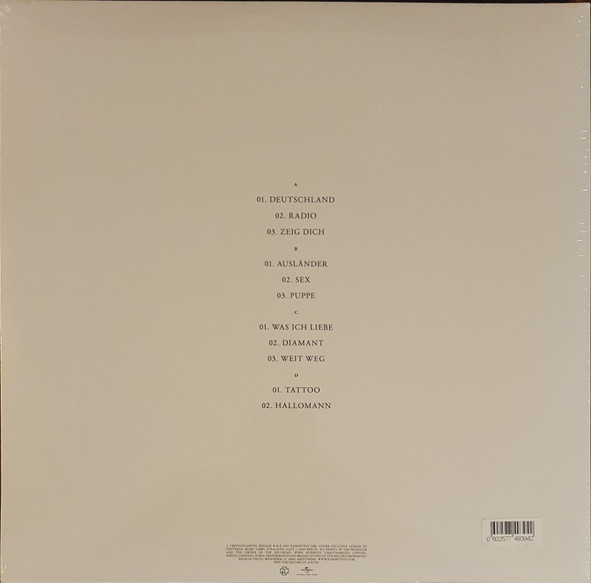 Виниловая пластинка Rammstein - Rammstein (2LP)