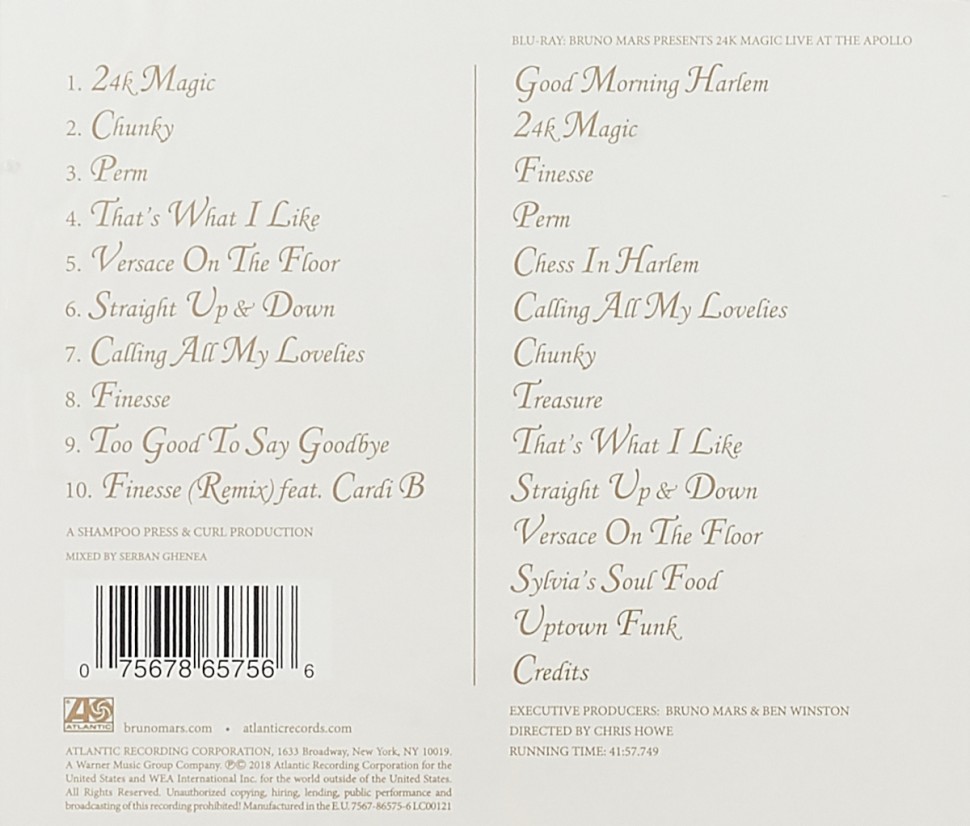 Bruno Mars - 24K Magic (Deluxe Edit) (cd + Blu-ray)