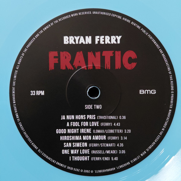 Bryan Ferry - Frantic (Limited Edit) (color) [LP]