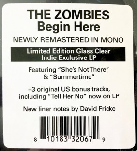 Виниловая пластинка The Zombies – Begin Here (Limited Edit) (Mono ) (Clear) (LP)