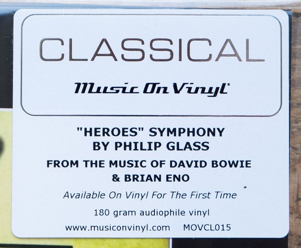 Philip Glass From The Music Of David Bowie & Brian Eno - "Heroes" Symphony (LP)