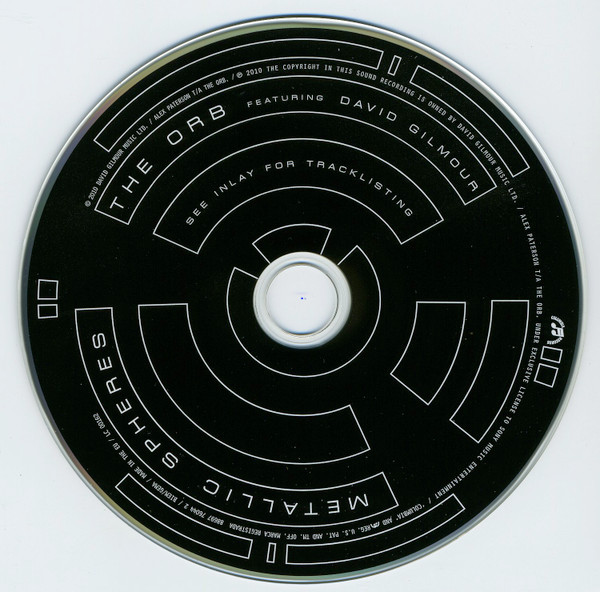 THE ORB Featuring David Gilmour – Metallic Spheres (CD)