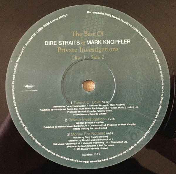 Виниловая пластинка Dire Straits & Mark Knopfler - Private Investigations (The Best Of) (2 LP)