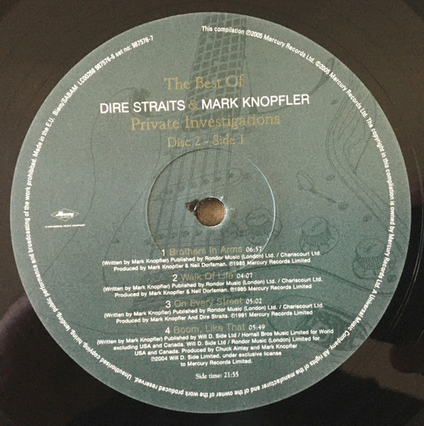 Виниловая пластинка Dire Straits & Mark Knopfler - Private Investigations (The Best Of) (2 LP)