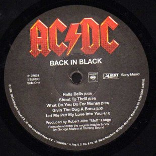 Виниловая пластинка AC/DC - Back In Black (LP)