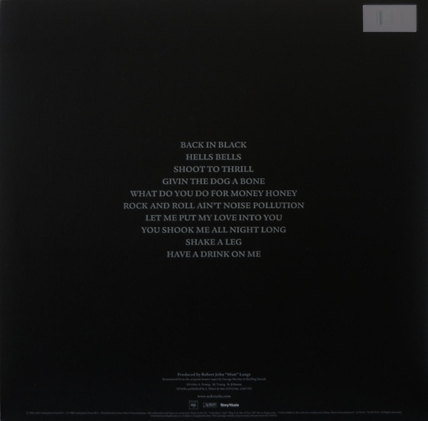 Виниловая пластинка AC/DC - Back In Black (LP)