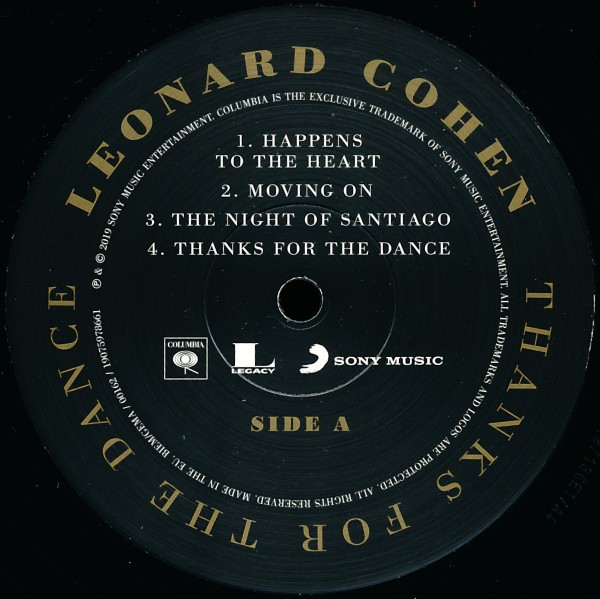 Leonard Cohen - Thanks For The Dance (LP)