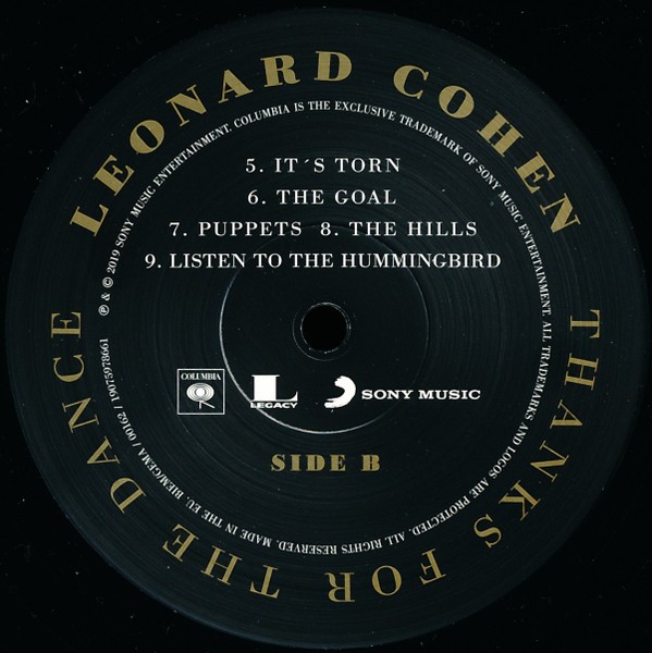 Leonard Cohen - Thanks For The Dance (LP)
