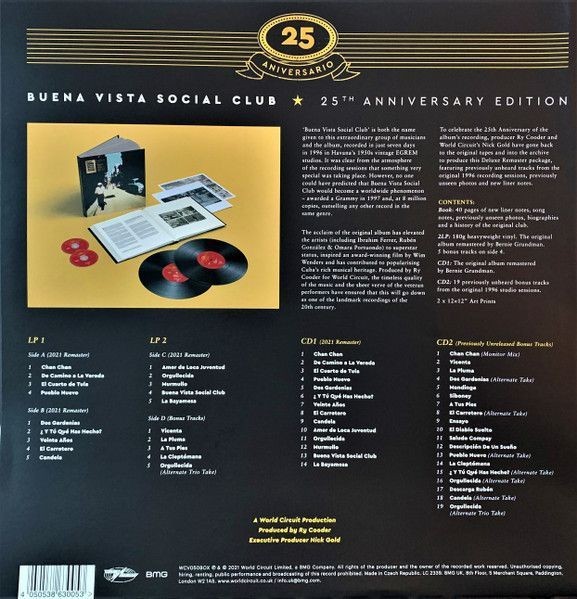 Buena Vista Social Club - Buena Vista Social Club (Deluxe Edit) (25th Anniversary) (Box set) (2LP+2cd)