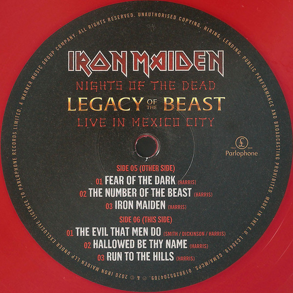 Iron Maiden - Nights Of The Dead, Legacy Of The Beast: Live In Mexico City (color) (3LP)