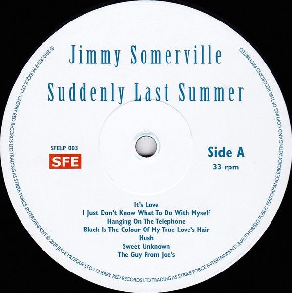 Jimmy Somerville - Suddenly Last Summer (LP)